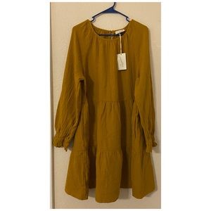 Universal Thread - Balloon long sleeve tiered babydoll dress, gold rush